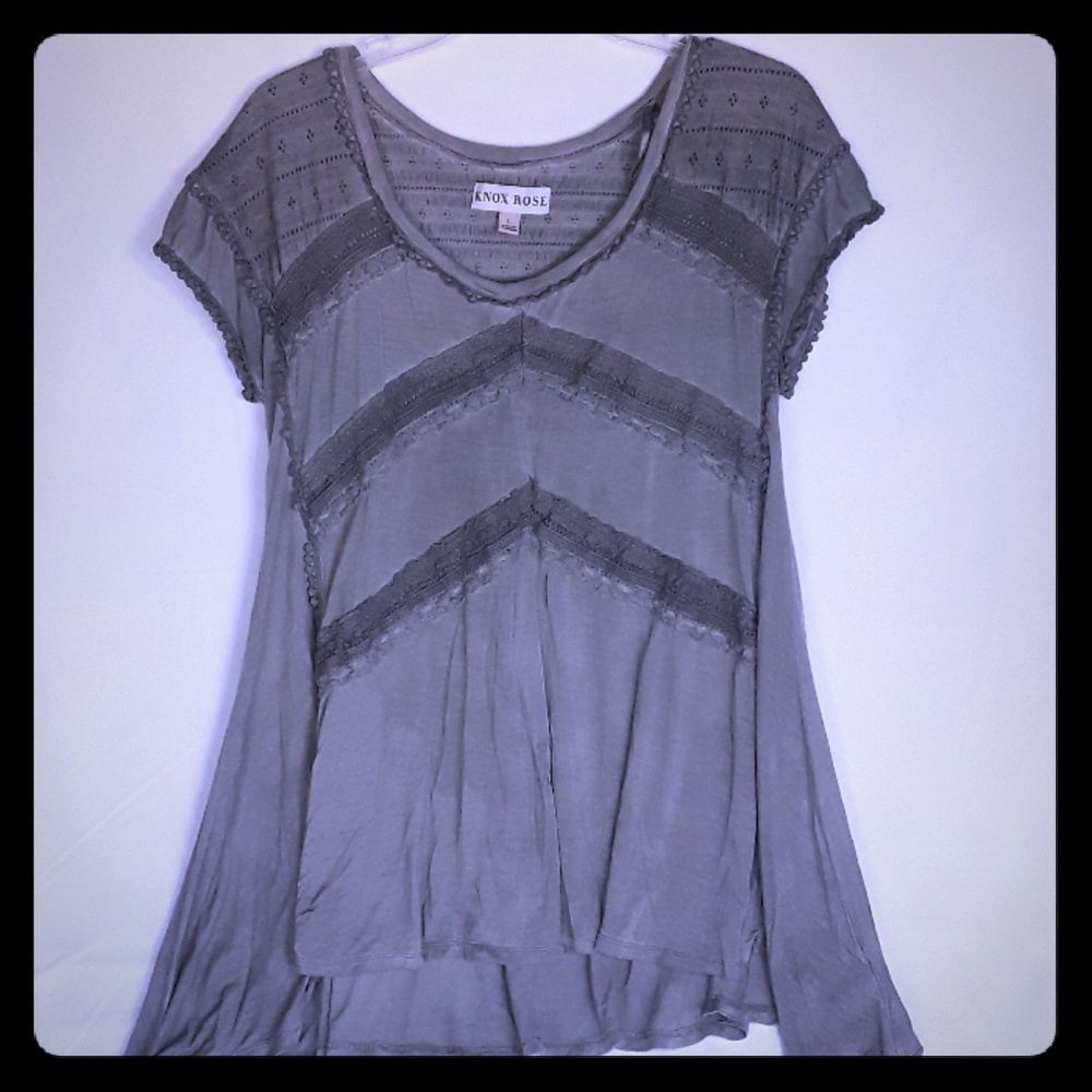 Women's Knox Rose L gray pullover top sleeveless